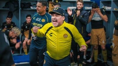 Banner of Maradona in Mexico